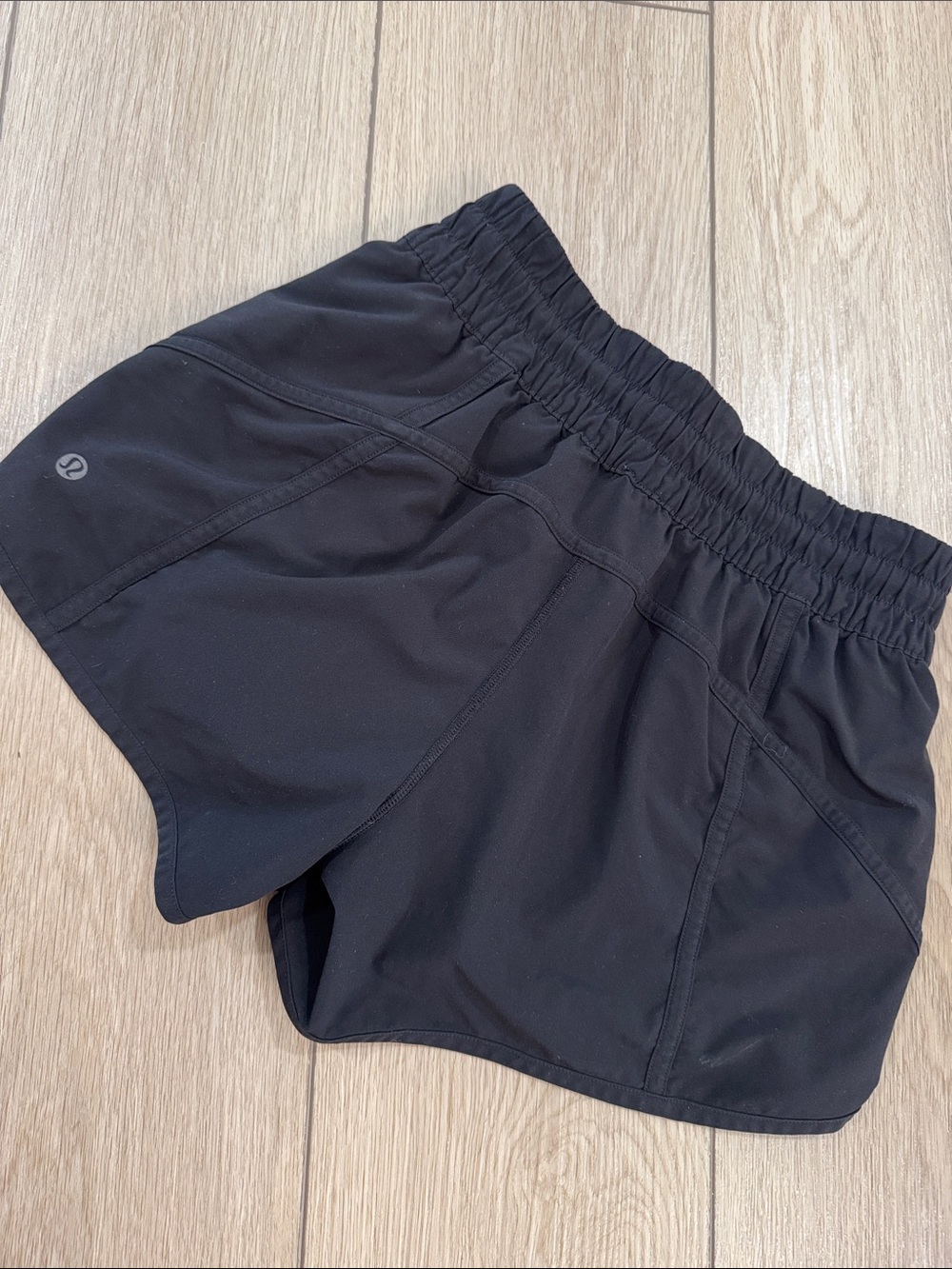lululemon athletica Black Running Shorts with Elastic Waistband